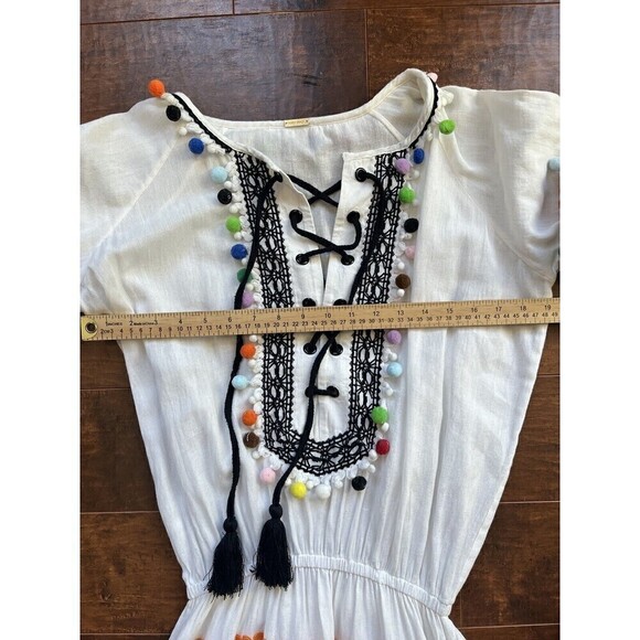Dodo Bar Or Pom Pom Tassel Colorful Boho Summer Maxi Dress Small - Picture 5 of 10